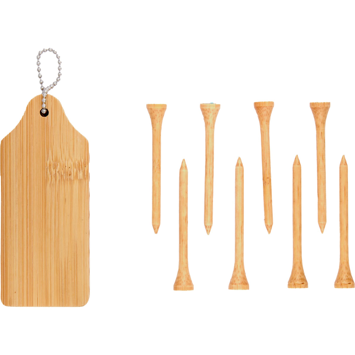 Bamboo Golf Buddy Tee Holder with 8 Tees - Natural - Components 2