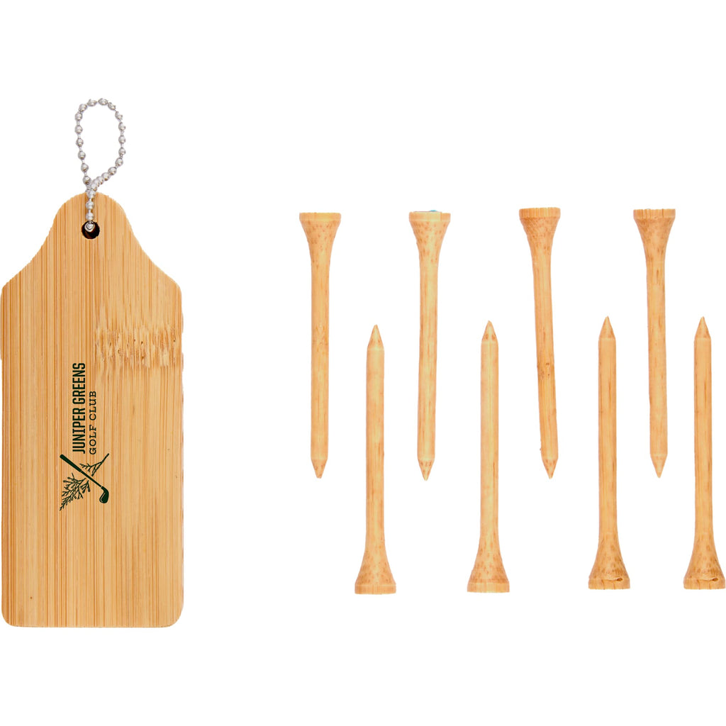 Bamboo Golf Buddy Tee Holder with 8 Tees - Natural - Components