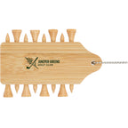 Bamboo Golf Buddy Tee Holder with 8 Tees - Natural - Front