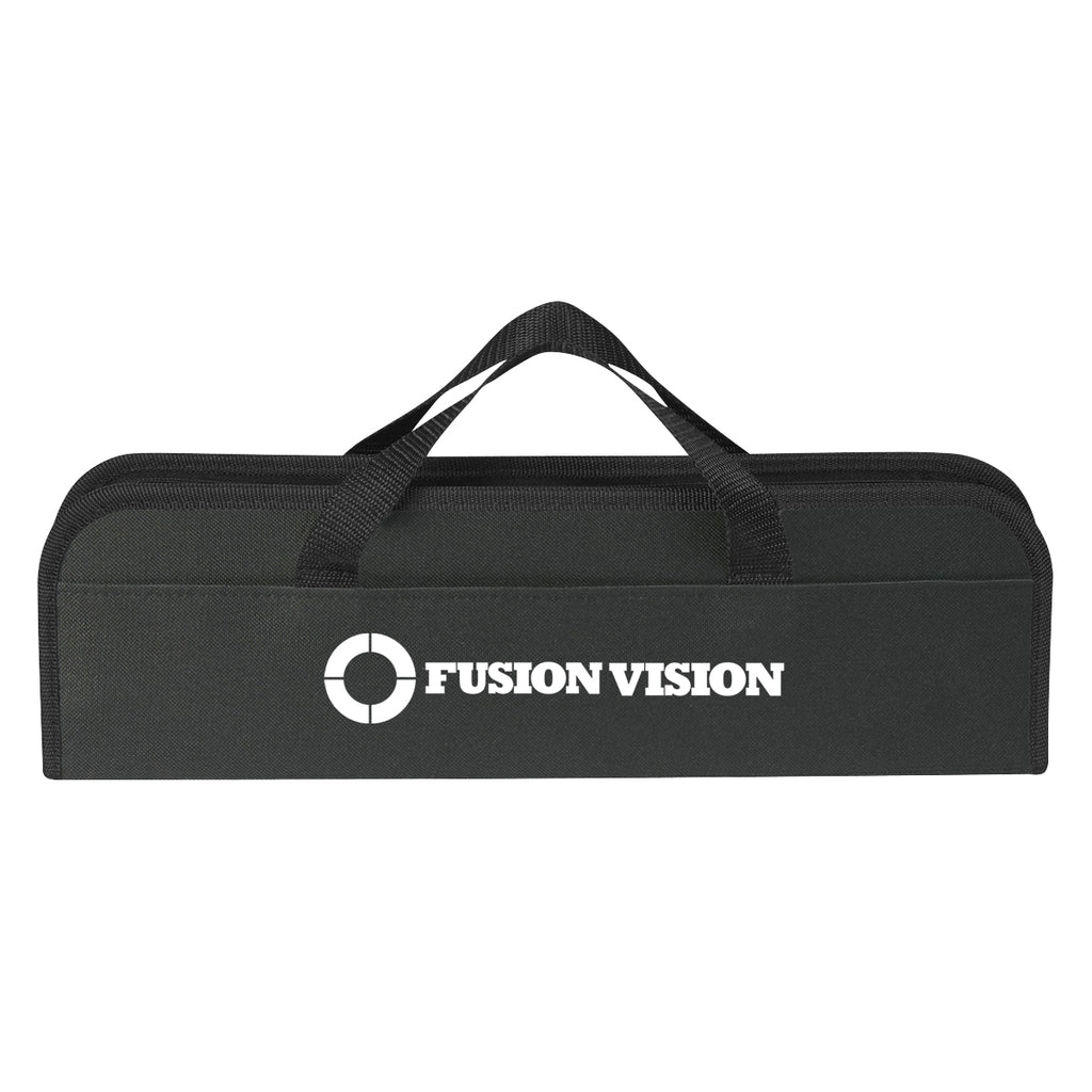 Barbecue Set in a Case, Three Piece - Black - Silk Screen