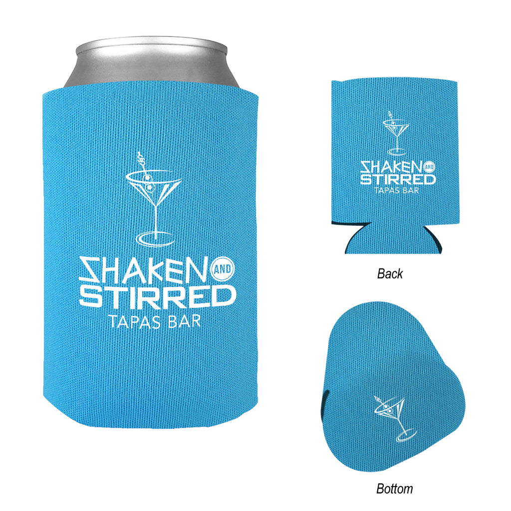 Bargain Jr Kan-Tastic Can Cooler, 12 oz - Neon Blue - Silk Screen