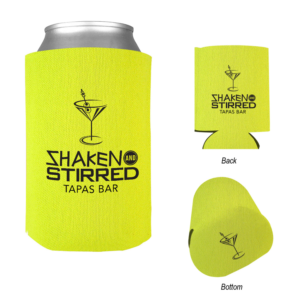 Bargain Jr Kan-Tastic Can Cooler, 12 oz - Yellow - Silk Screen