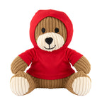 Barry Corduroy Bear Plush Toy, 6 Inch - Brown with Cream - Hoodie_Blank