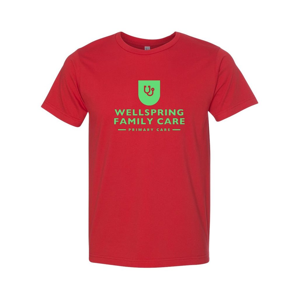 Bayside Unisex USA-Made Fine Jersey T-Shirt - Red - Front