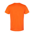 Bayside Unisex USA-Made Performance T-Shirt Full Color - Bright Orange - Back