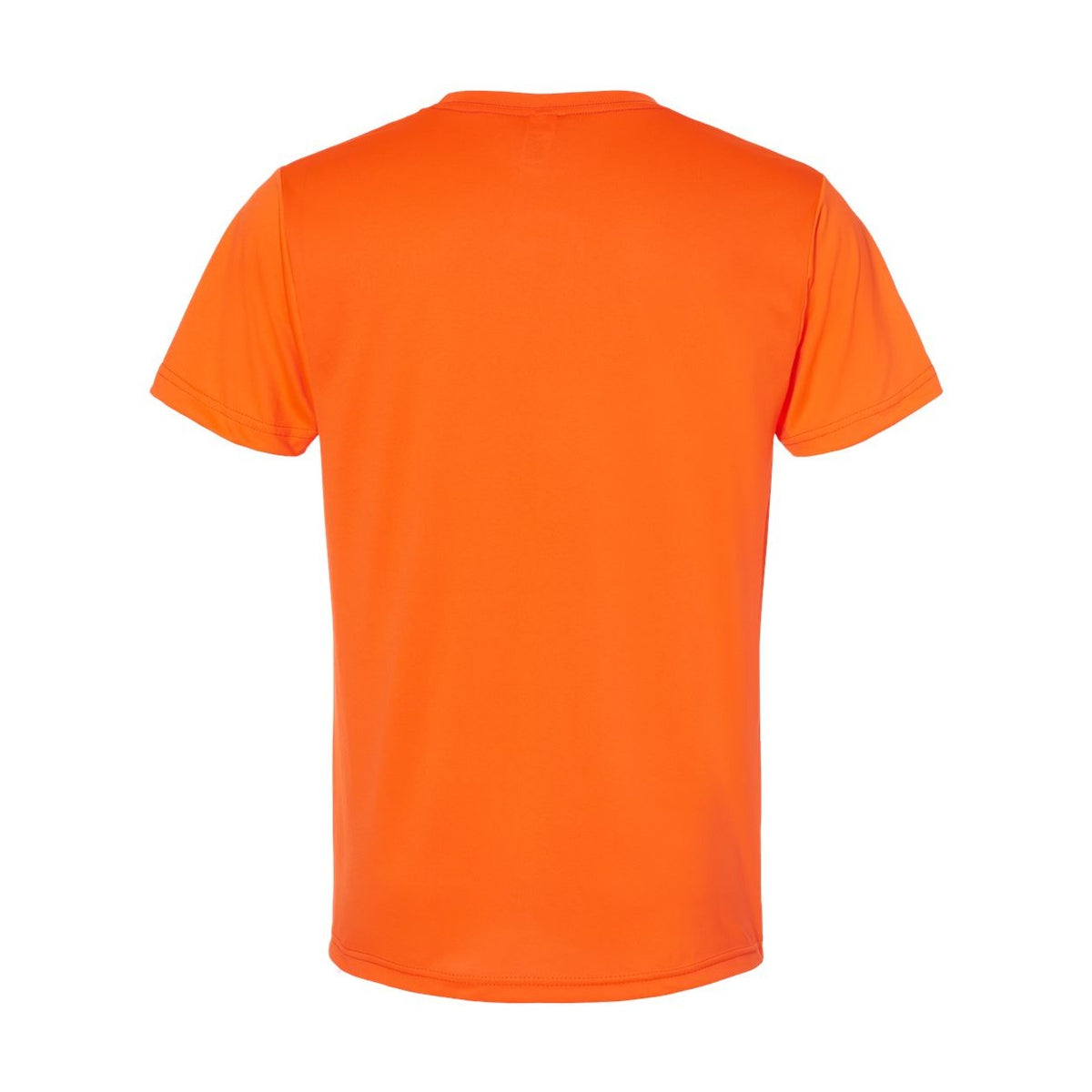Bayside Unisex USA-Made Performance T-Shirt Full Color - Bright Orange - Back
