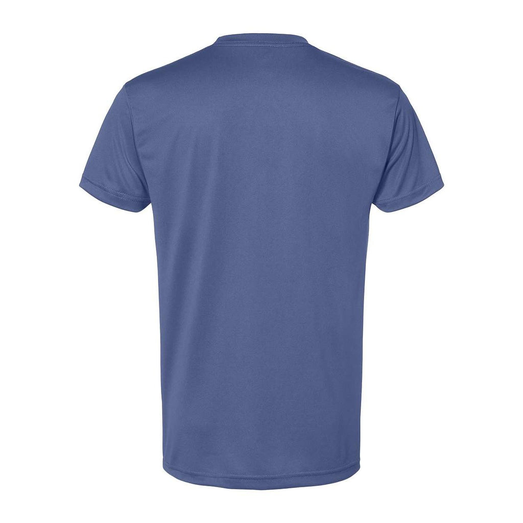 Bayside Unisex USA-Made Performance T-Shirt Full Color - Cationic Royal - Back