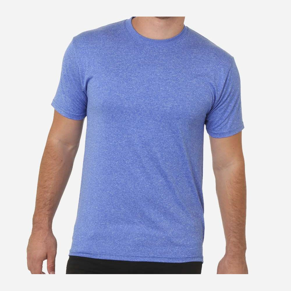 Bayside Unisex USA-Made Performance T-Shirt Full Color - Cationic Royal - On Model Front