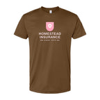 Bayside Unisex USA-Made Performance T-Shirt Full Color - Coyote Brown - Front