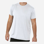 Bayside Unisex USA-Made Performance T-Shirt Full Color - White - On Model Front