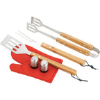 BBQ Apron and Grill Tool Set, 7 Pieces Transfer - Black - Photo