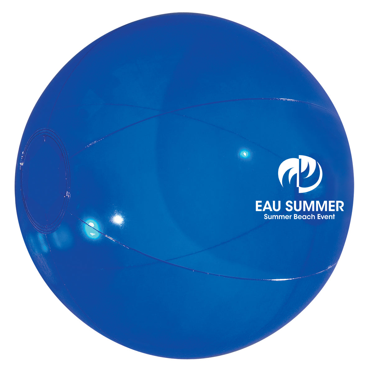 Beach Ball, 12 Inch - Blue - Pad Print