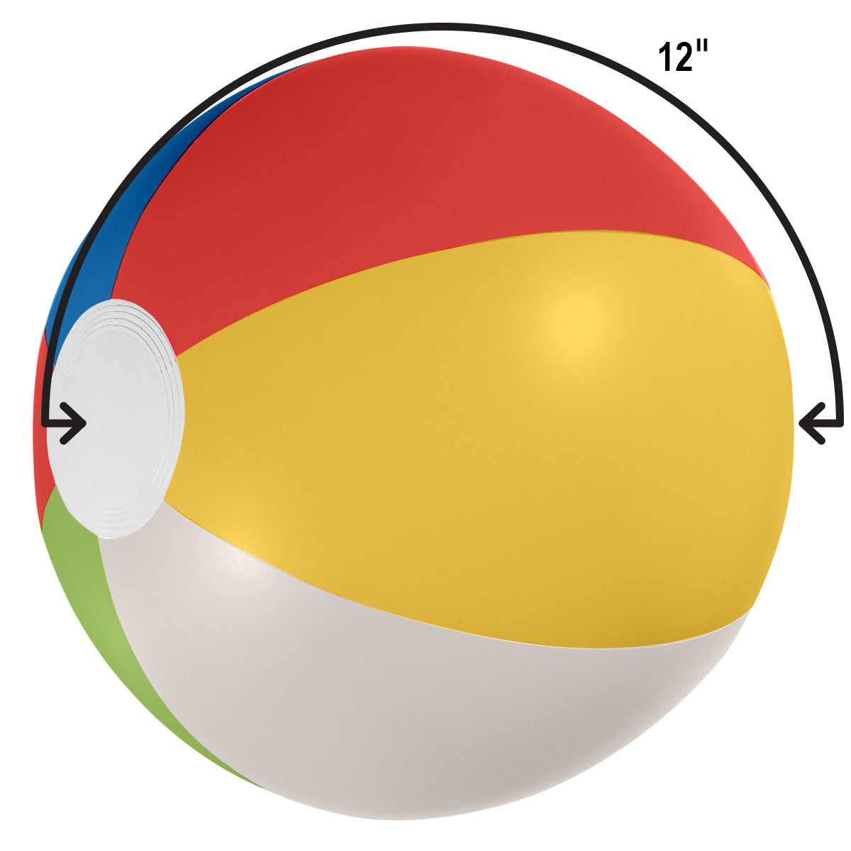 Beach Ball, 12 Inch - Measurement