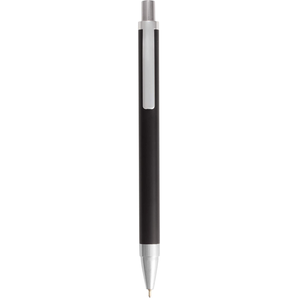 Beau Gel Pen in Recycled Aluminum Laser Engraving - Black - Clip