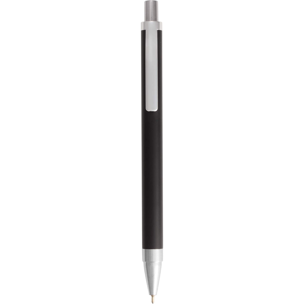 Beau Gel Pen in Recycled Aluminum Laser Engraving - Black - Clip