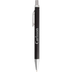 Beau Gel Pen in Recycled Aluminum Laser Engraving - Black - Front