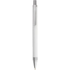 Beau Gel Pen in Recycled Aluminum Laser Engraving - White - Clip