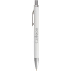 Beau Gel Pen in Recycled Aluminum Laser Engraving - White - Front