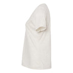 BELLA + CANVAS Women's Relaxed Triblend V-Neck Tee - Oatmeal Triblend - Direct Side