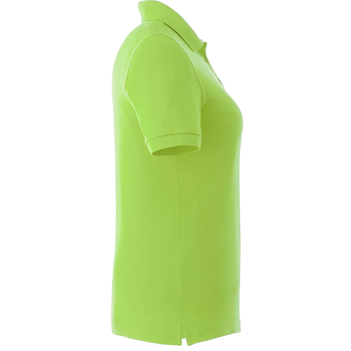 Belmont Cotton Pique Polo for Women Embroidery - Dark Citron Green - Right Side