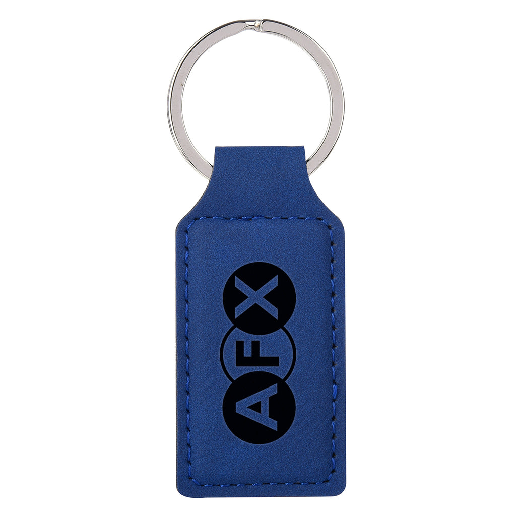 Belvedere Key Tag, Stitched - Blue - Laser