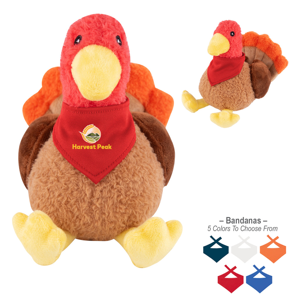 Bert Turkey Plush Toy, 6 Inch - 6" Bert Turkey