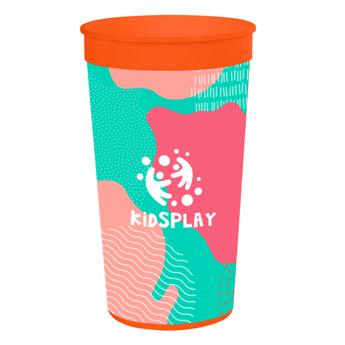 Big Game Stadium Cup in Full Color, 32 oz - Orange - 4CP