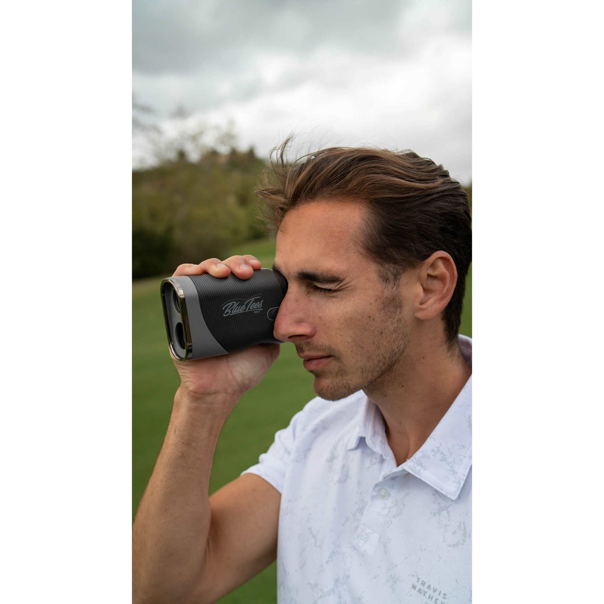 Blue Tees Series 3 Max+ Golf Rangefinder with Slope - Black - Front Lifestyle 4