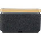 Boost Bamboo and Fabric Speaker with Wireless Charger Laser Engraving - Natural/Gray - Back