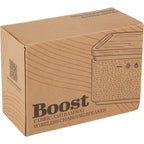 Boost Bamboo and Fabric Speaker with Wireless Charger Laser Engraving - Natural/Gray - Packaging