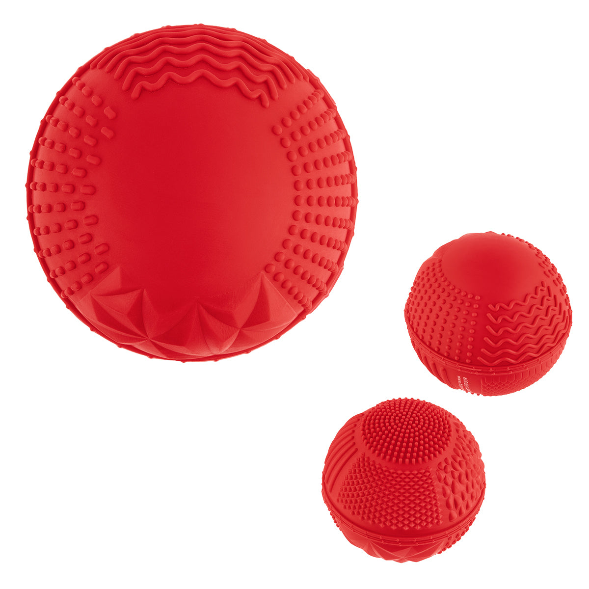 Bouncy Ball with a Textured Fidget - Red