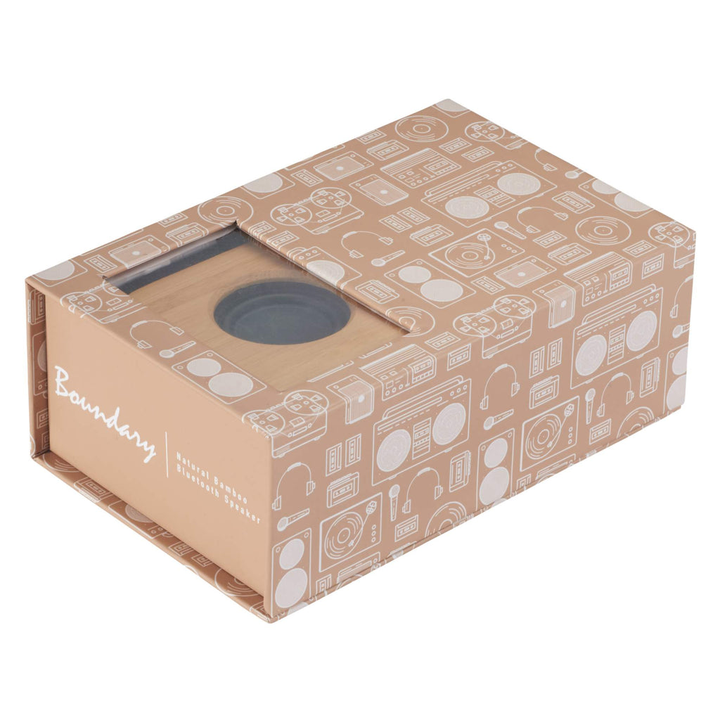 Boundary Bamboo Bluetooth Speaker in Gift Box Laser Engraving - Natural - Photo 3