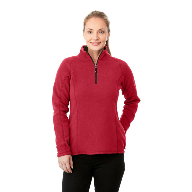 Bowlen Anti-Pill Microfleece Half Zip for Women Embroidery