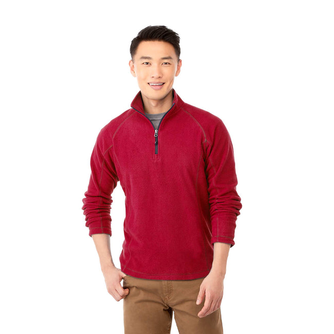 Bowlen Anti-Pill Microfleece Quarter Zip for Men Embroidery