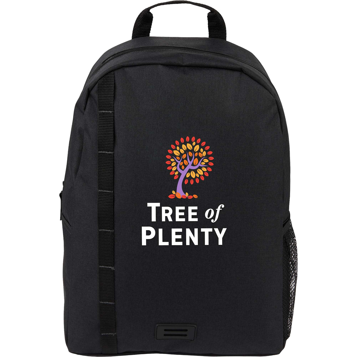 Brady Computer Backpack in Recycled PET, 15 Inch Embroidery - Charcoal - Front