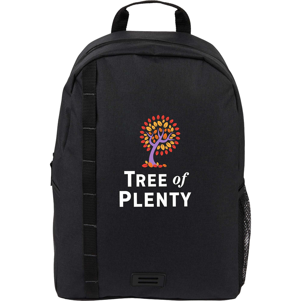 Brady Computer Backpack in Recycled PET, 15 Inch Full Color - Charcoal - Front