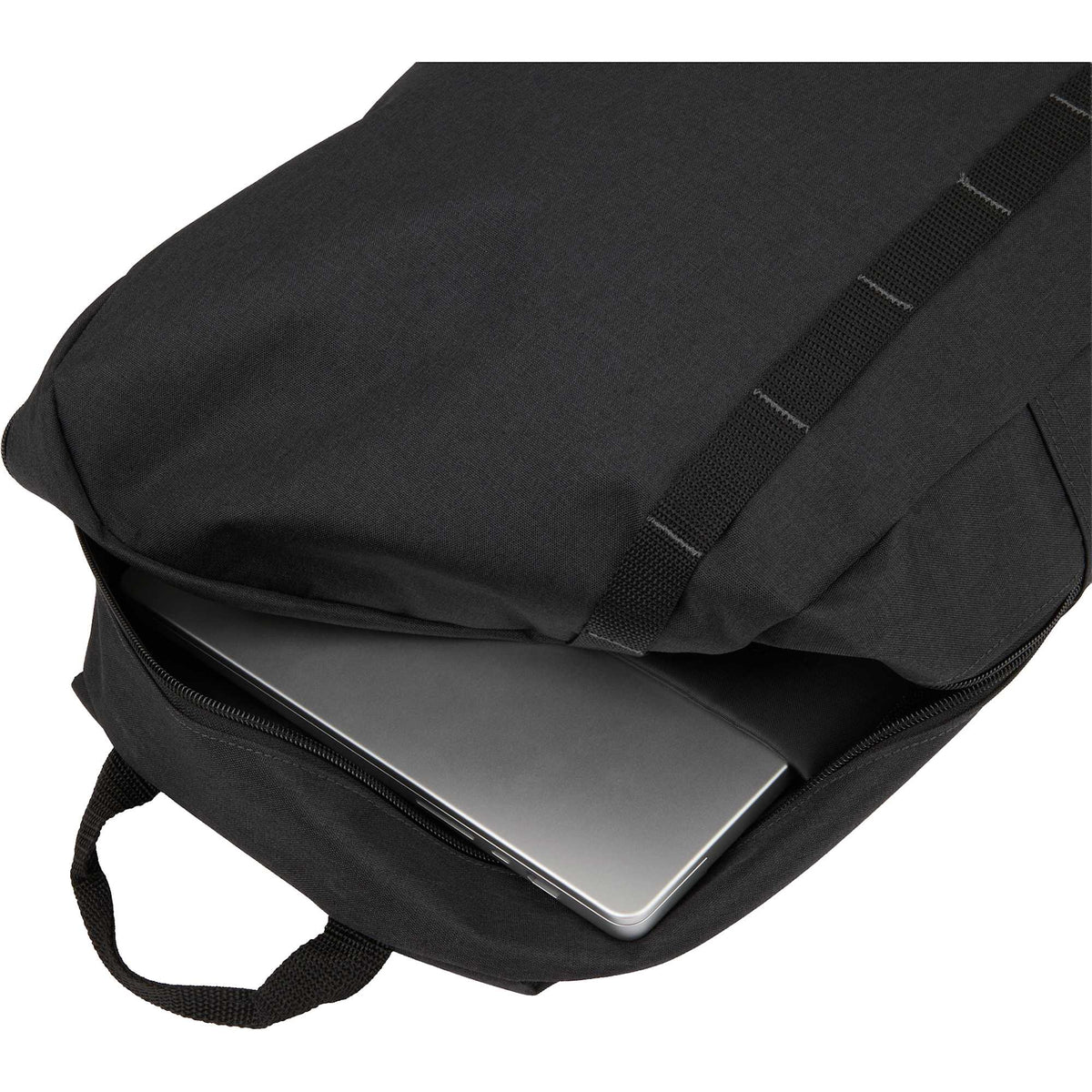 Brady Computer Backpack in Recycled PET, 15 Inch Full Color - Charcoal - Propped