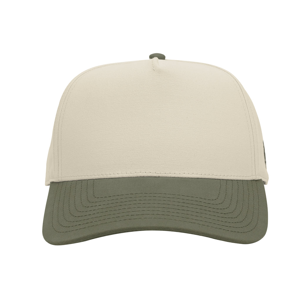 Branded Bills 33510 Two-Tone Canvas Cap, Bare Curved Embroidery - Front