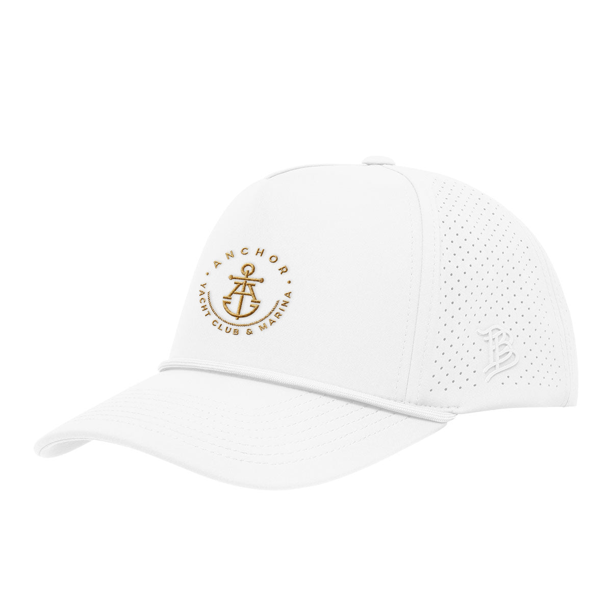 Branded Bills 545-03R Bare Curved Elite XGen Cap - White - Embroidery