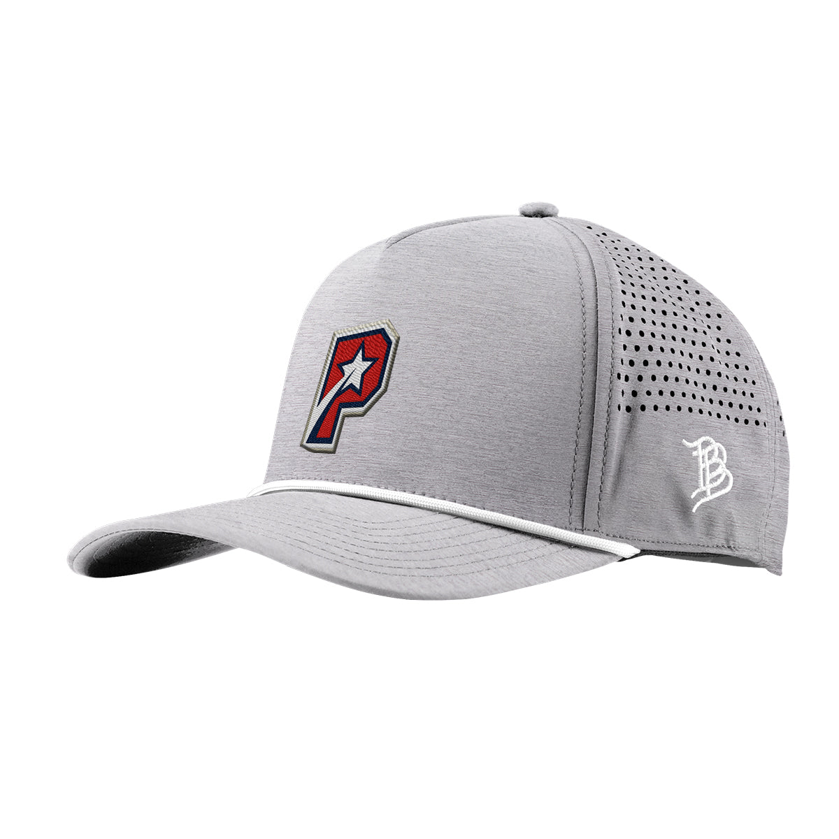 Branded Bills 545 Rope Cap, Bare Curved Embroidery - Heather Gray - Embroidery