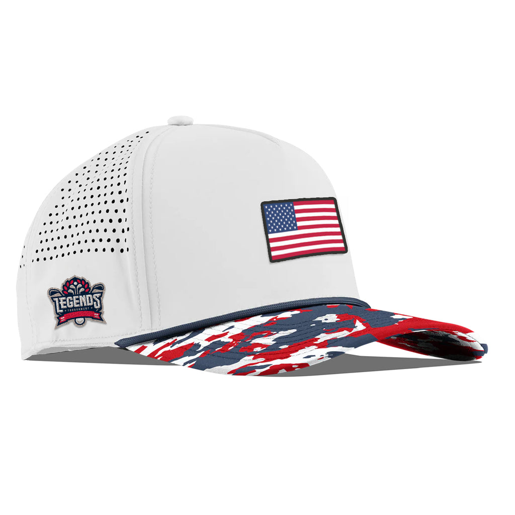 Branded Bills 545 USA Camo Rope Cap, Bare Curved - Embroidery