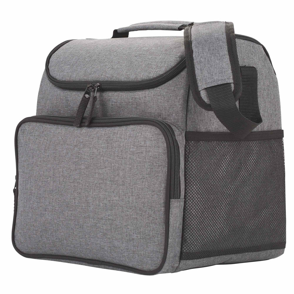Break Time Recycled Event Cooler for 24 Cans Full Color - Charcoal - Left Angle 3