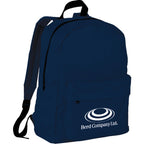 Breckenridge Backpack with Flap Front Pocket Full Color - Navy Blue - Photo