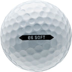 Bridgestone e6 Soft Long Distance Golf Balls, 3 Pack Full Color - White - Back