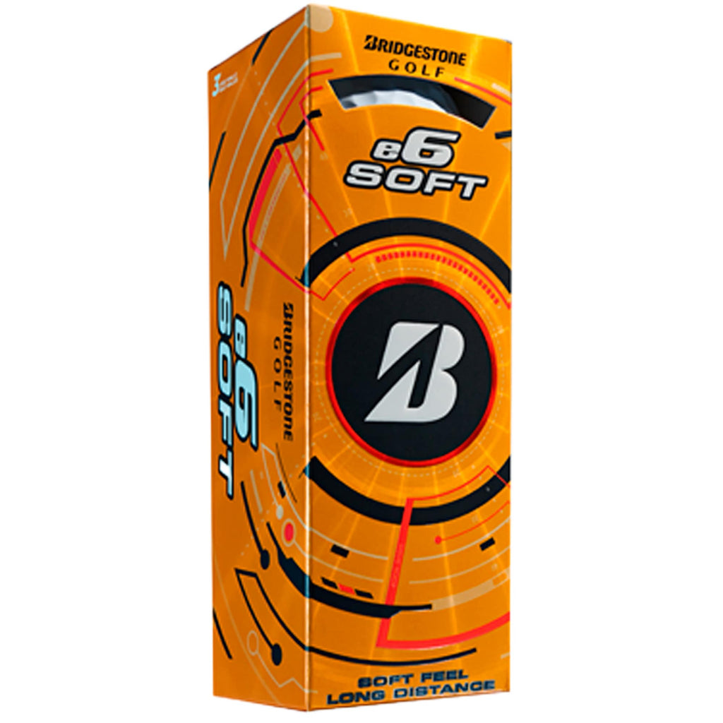 Bridgestone e6 Soft Long Distance Golf Balls, 3 Pack Full Color - White - Packaging
