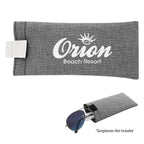 Brighton Pouch for Eyeglasses, Heathered - Gray With White - Silk Screen
