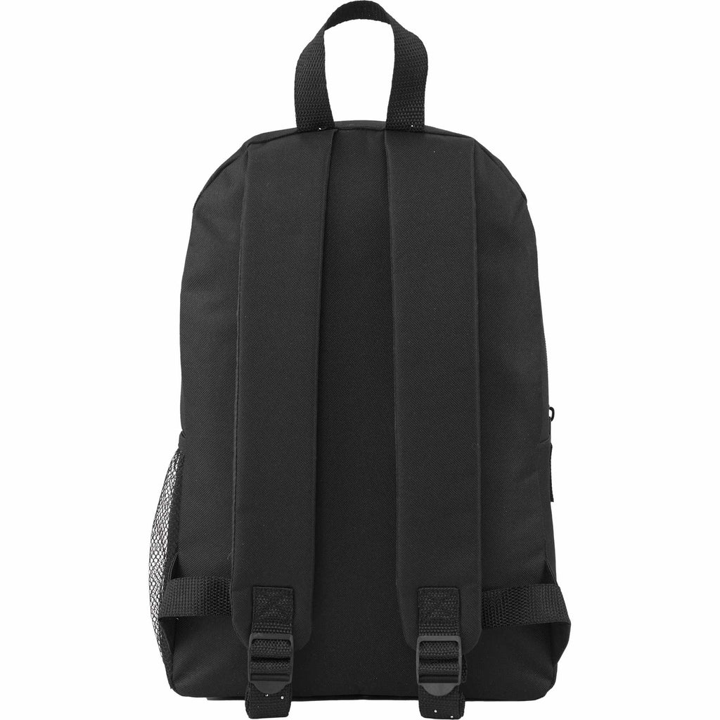 Brix Everyday Backpack in Recycled Polyester Embroidery - Black - Back