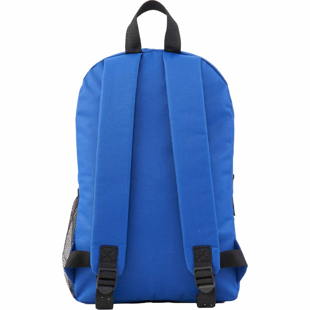 Brix Everyday Backpack in Recycled Polyester Embroidery - Royal - Back