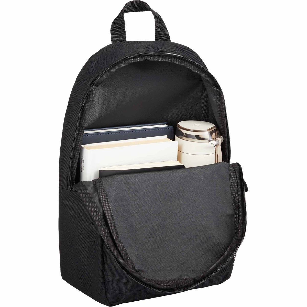 Brix Everyday Backpack in Recycled Polyester Full Color - Black - Detail