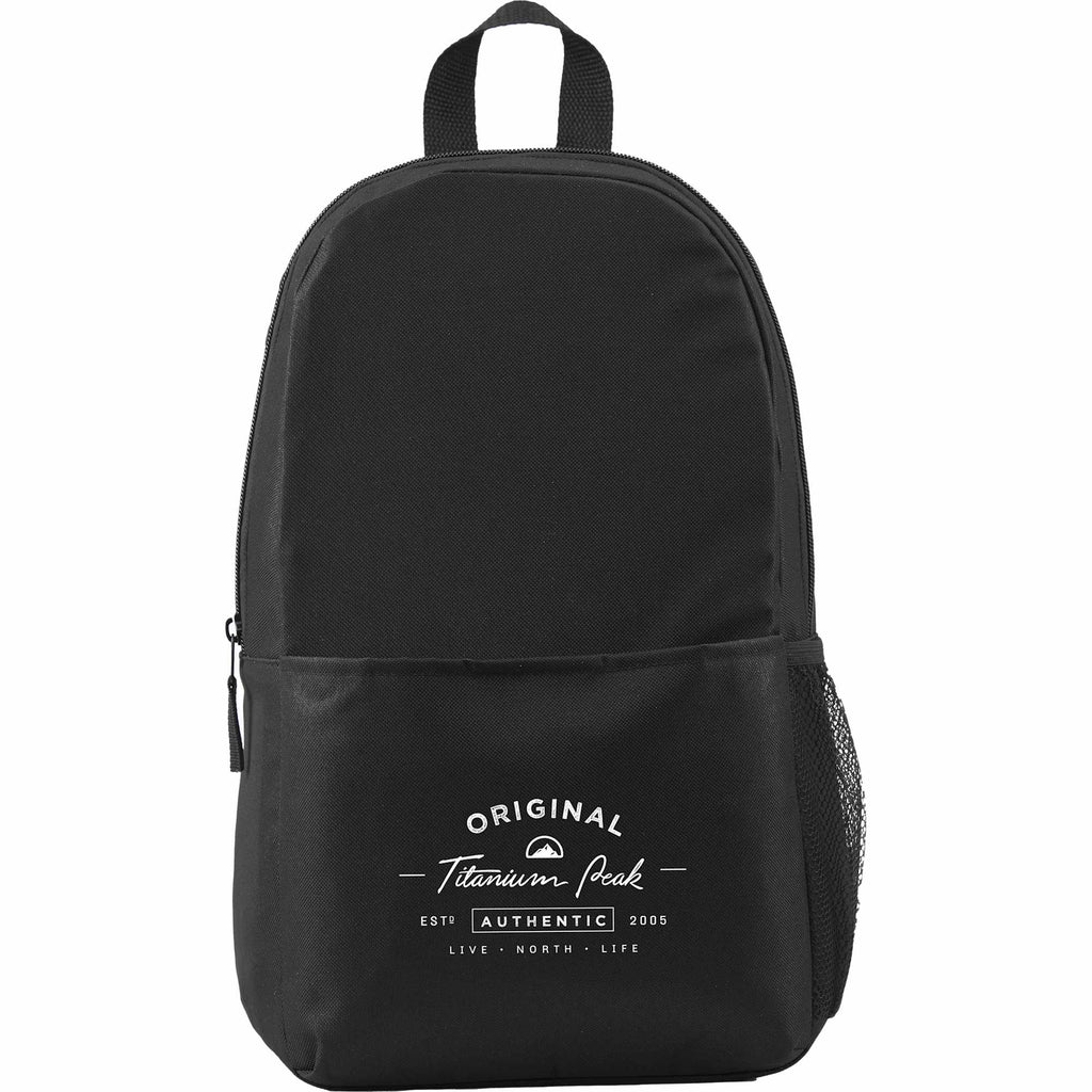 Brix Everyday Backpack in Recycled Polyester Full Color - Black - Front